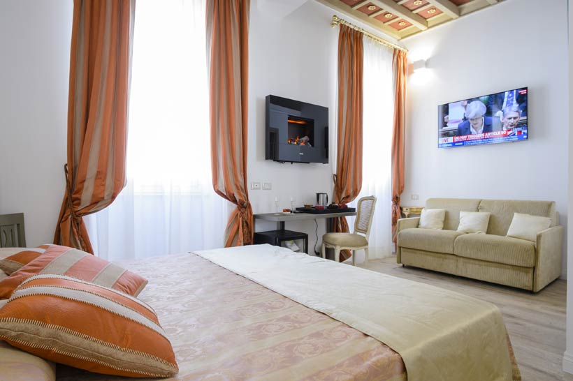 Suite Diana im Excellent Trinity Rooms ganz in der Nähe von Piazza Spagna in Rom.
