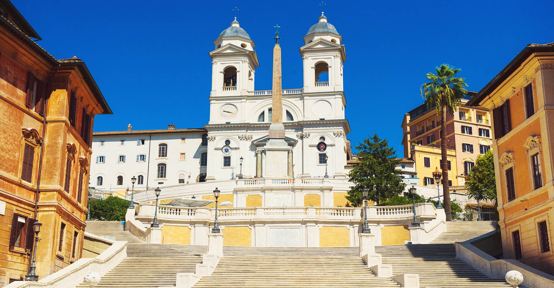 The church Trinità dei Monti in Rome.